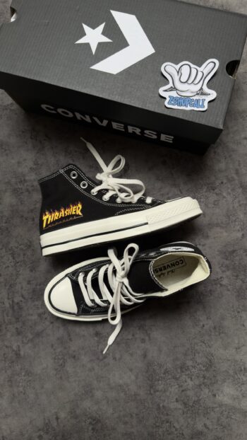 Tenis Bota Chuck Taylor 70´s Negros Trasher Unisex